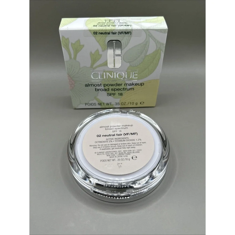 Clinique Almost Powder Makeup Broad Spectrum SPF 18 02 Neutral Fair(VF/MF) .35oz